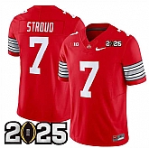Men's Ohio State Buckeyes #7 C.J. Stroud Red 2025 CFP Final Patch F.U.S.E. Vapor Limited Stitched Football Jersey,baseball caps,new era cap wholesale,wholesale hats
